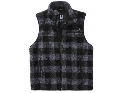 BRANDIT vesta Teddyfleece Vest Men Černo-šedá