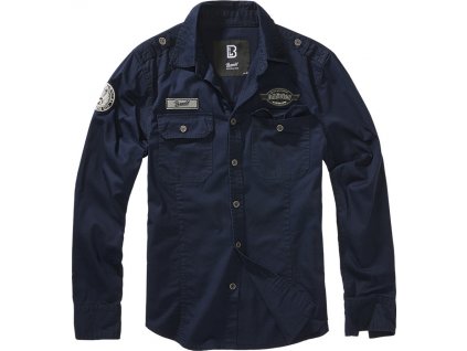 BRANDIT košile Luis Vintageshirt Modrá