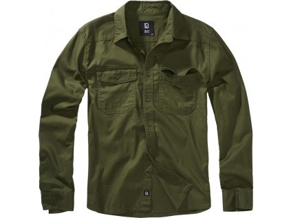 BRANDIT košile Flanellshirt Olivová