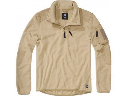 BRANDIT mikina Fleece Troyer Ripstop Camel