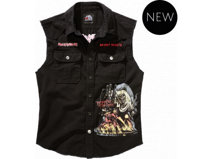 BRANDIT košile Iron Maiden Vintage Shirt sleeveless NOTB černá