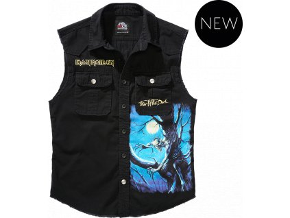 BRANDIT košile Iron Maiden Vintage Shirt sleeveless FOTD černá
