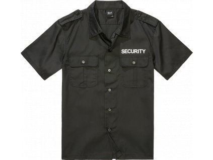 BRANDIT košile Security US Shirt Short Sleeve Černá