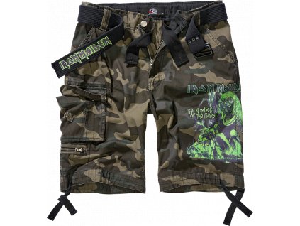 BRANDIT kraťasy Iron Maiden Savage Shorts The Number of The Beast darkcamo