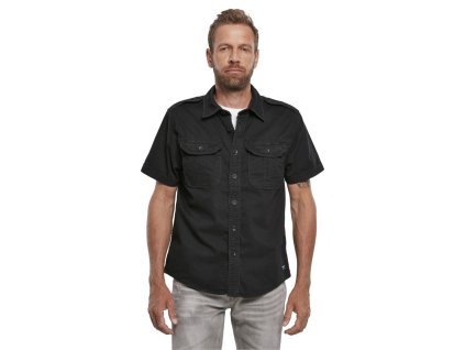 BRANDIT KOŠILE Vintage Shirt shortsleeve Černá
