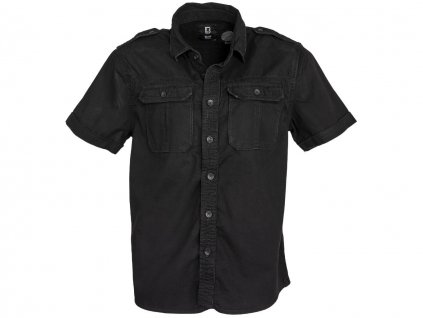BRANDIT KOŠILE Vintage Shirt shortsleeve Černá