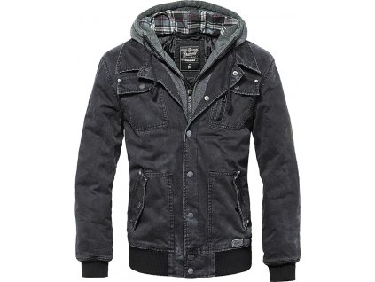 BRANDIT BUNDA Dayton Jacket + Sweathood Černá