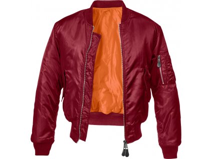 BRANDIT bomber bunda MA1 Jacket Burgundská