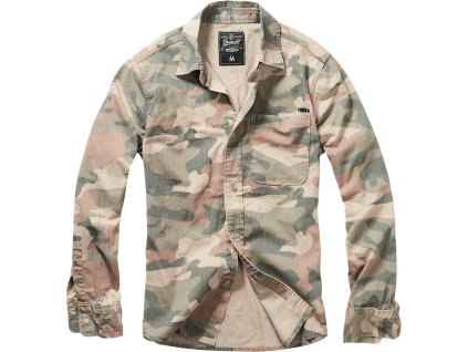 BRANDIT KOŠILE Josh Shirt camo, longsleeve Light woodland