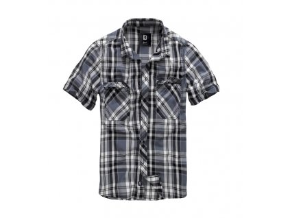 BRANDIT KOŠILE Roadstar Shirt, 1/2 sleeve Černo-šedá