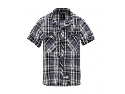 BRANDIT košile Roadstar Shirt 1/2 sleeve Černo-šedá