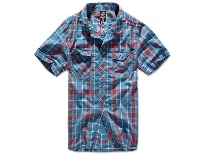 BRANDIT košile Roadstar Shirt 1/2 sleeve Červeno-modrá