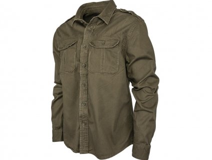 BRANDIT KOŠILE Vintage Shirt longsleeve Olivová