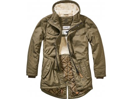 BRANDIT bunda Marsh Lake Teddyparka MEN Olivová