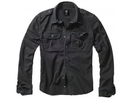 BRANDIT košile Vintage Shirt longsleeve Černá