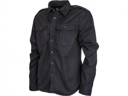 BRANDIT KOŠILE Vintage Shirt longsleeve Černá