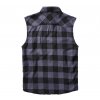 BRANDIT košile Checkshirt sleeveless černo-šedá