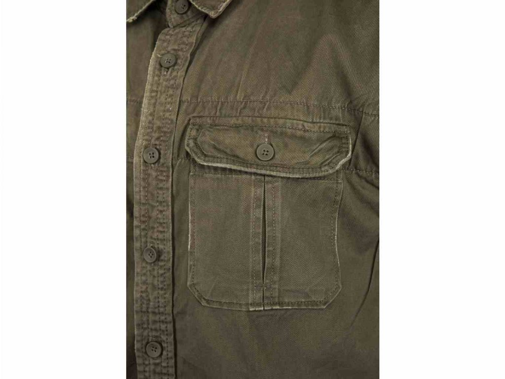 BRANDIT košeľa Vintage Shirt shortsleeve Olivová