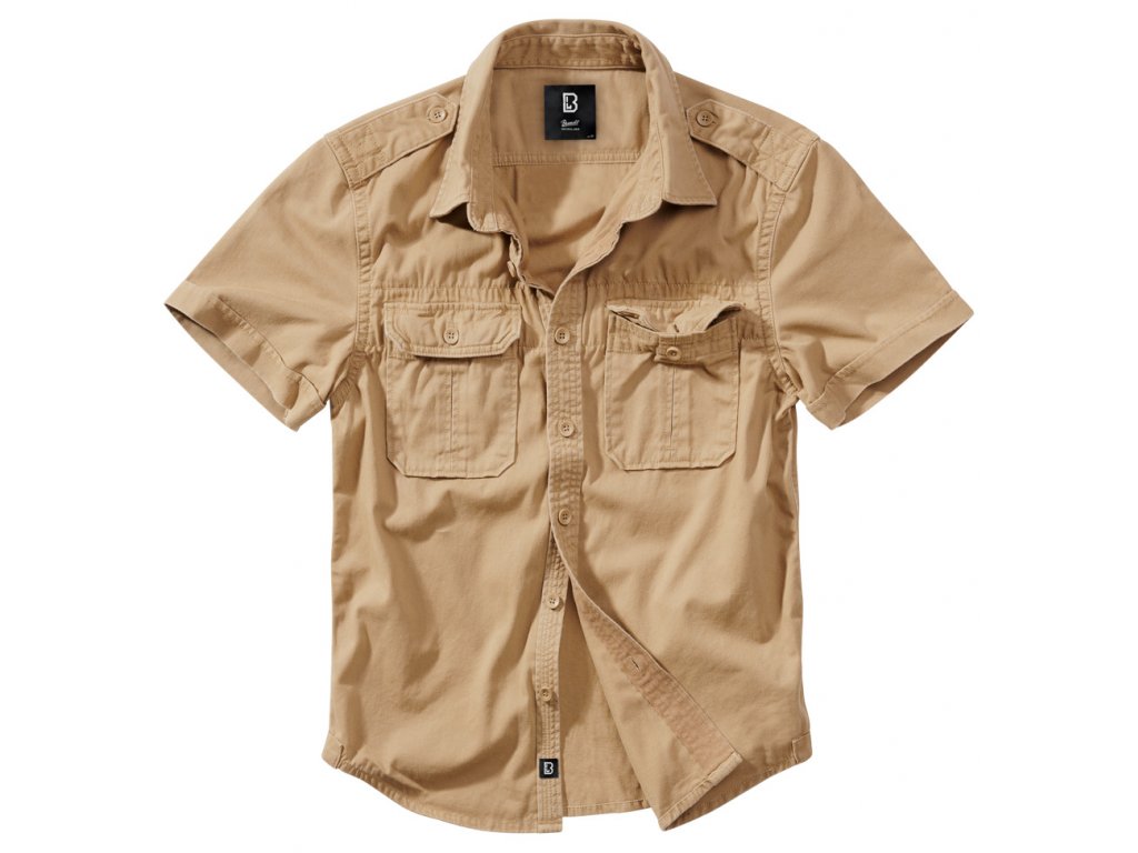 BRANDIT košeľa Vintage Shirt shortsleeve Camel