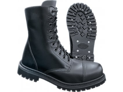BRANDIT topánky Phantom Boots 10-dírkové čierne