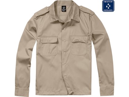 BRANDIT košile US Hemd 1/1 Béžová (Velikost 3XL)