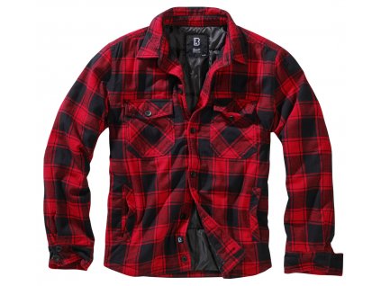 BRANDIT bunda Lumberjacket Červeno-čierna