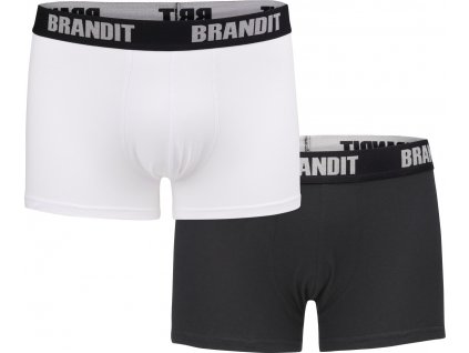 BRANDIT boxerky 2ks/balení - čierna / biela