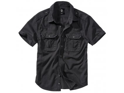 BRANDIT košeľa Vintage Shirt shortsleeve Čierna