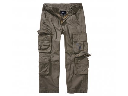 BRANDIT Detské nohavice Pure Trouser Olivovej