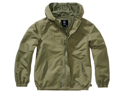 BRANDIT Detská bunda Summerwindbreaker Frontzip Olivová