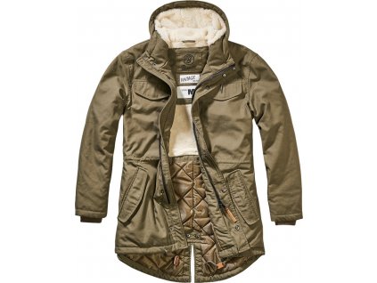 BRANDIT bunda Marsh Lake Teddyparka MEN Olivová (Velikost 3XL)