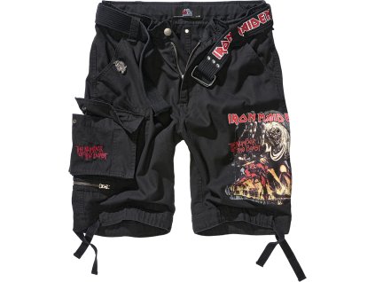 BRANDIT kraťasy Iron Maiden Savage Shorts Počet kusov Beast black edition čierne