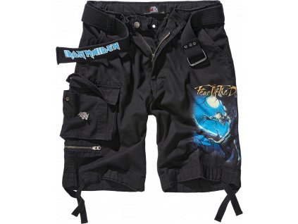 BRANDIT kraťasy Iron Maiden Savage Shorts Fear of the Dark čierne