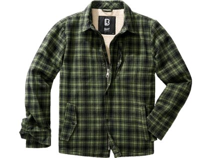 BRANDIT bunda Classic Sherpa Černo-olivová (Velikost 3XL)