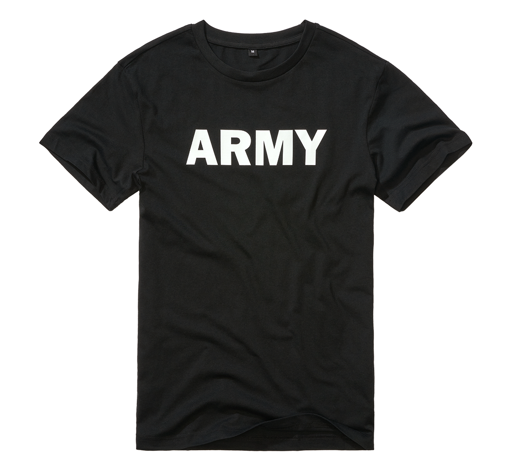 BRANDIT Army tričko Čierne 4XL