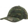 BRANDIT kšiltovka Flexfit Garment Washed Camo Cap Woodland (Velikost L/XL)
