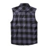 BRANDIT košeľa Checkshirt sleeveless čierno-šedá