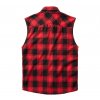 BRANDIT košeľa Checkshirt sleeveless červená-čierna