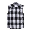 BRANDIT košeľa Checkshirt sleeveless bielo-čierna