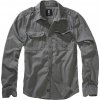 BRANDIT košele Vintage Shirt longsleeve Charcoal grey
