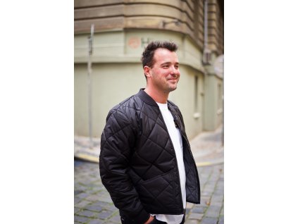 DIAMOND QUILTED JACKET BLK