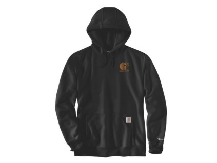 carhartt 107064 force logo sweatshirt hoodie black main tuffshop