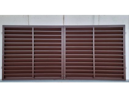 Dvojkrídlová brána Kreta hnedá 4m x 1.5m rall 8017.