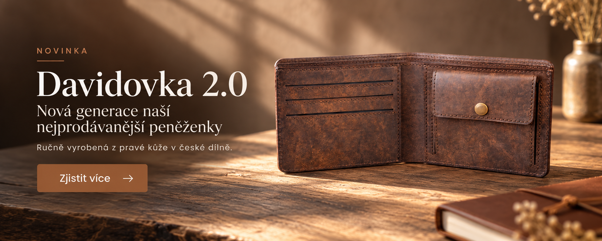 Nová pánská kožená peněženka Davidovka 2.0