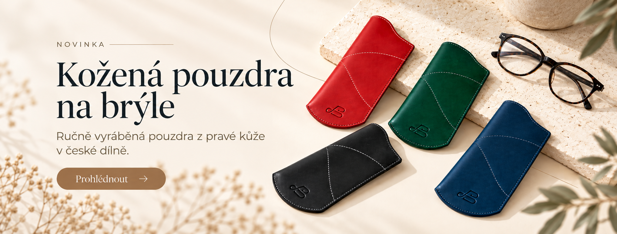 Novinka z naší dílny - kožená pouzdra na brýle