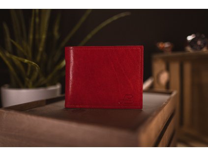Pánská kožená peněženka Brit, červená