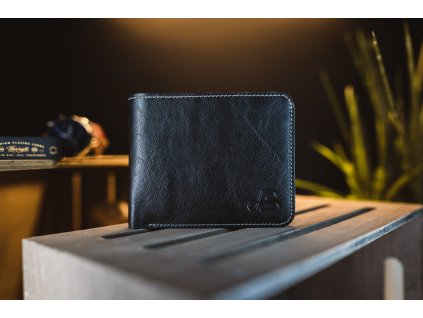 Pánská kožená peněženka Wave Basic+, černá