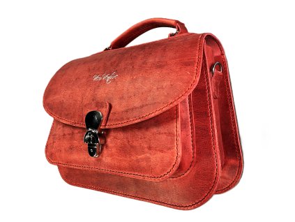 Kabelka crazy horse red