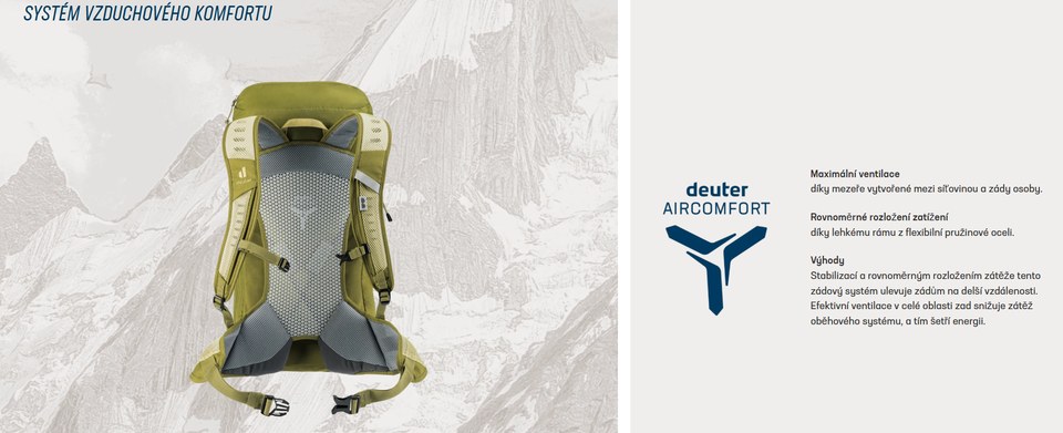 Deuter AC Lite 24 – Konstrukce Aircomfort