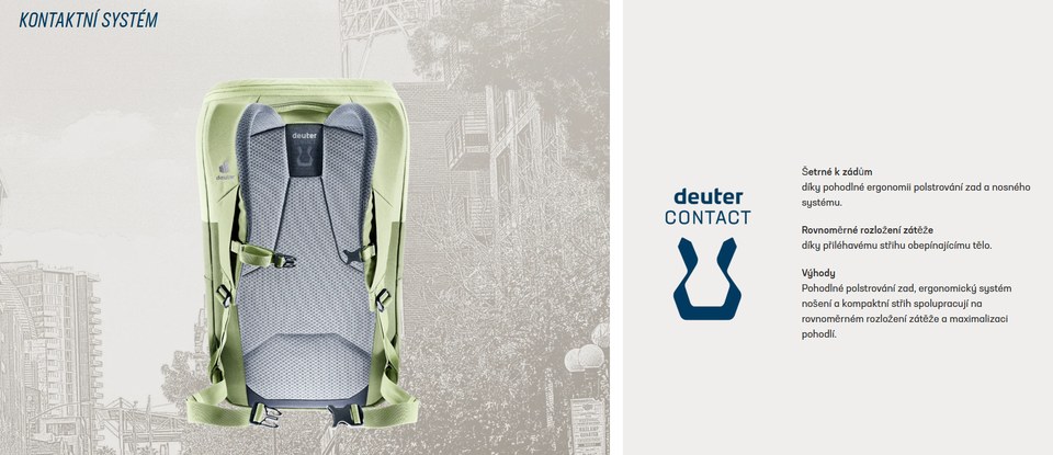 Deuter Contact – Kontaktní zádový systém